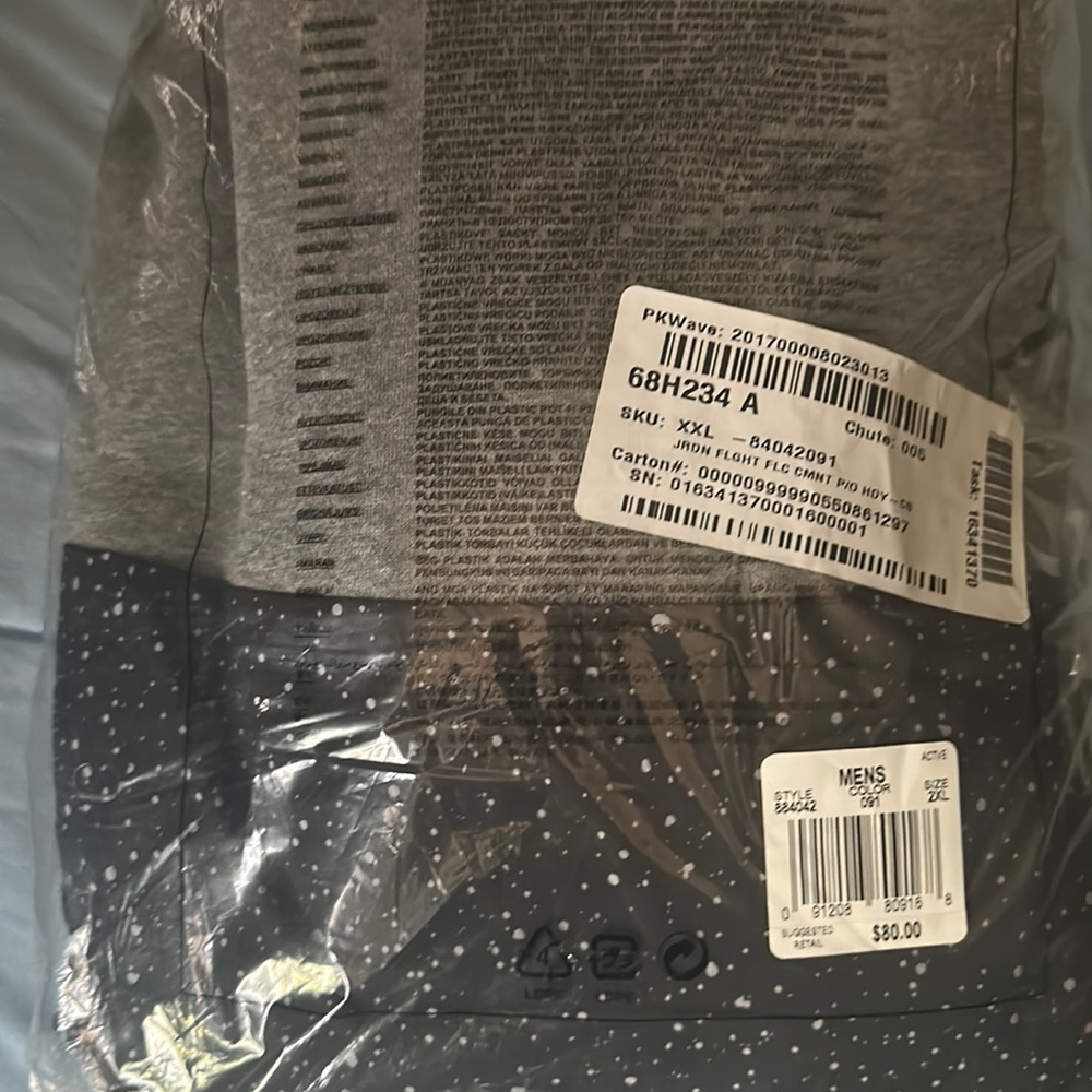 Jordan black and grey hoodie